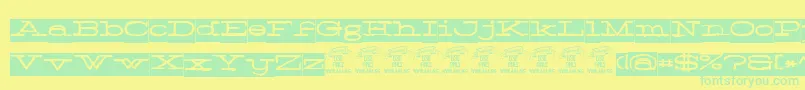 Подробнее о шрифте Normaleblackpersonaluse Шрифт Normaleblackpersonaluse – зелёные шрифты на жёлтом фоне