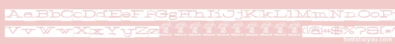 Normaleblackpersonaluse Font – White Fonts on Pink Background