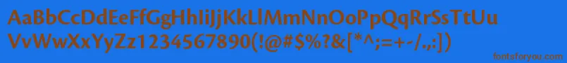 Police CronosproBolddisp – polices brunes sur fond bleu