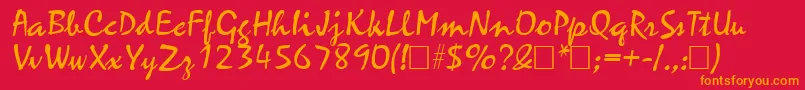 ZephyrRegular Font – Orange Fonts on Red Background