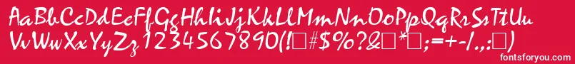 ZephyrRegular Font – White Fonts on Red Background