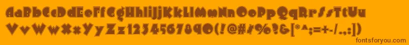 Arbuckleinlinenf Font – Brown Fonts on Orange Background