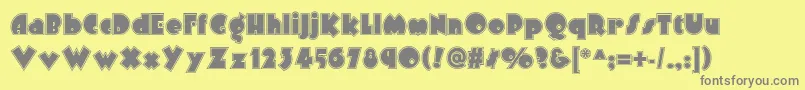 Arbuckleinlinenf Font – Gray Fonts on Yellow Background