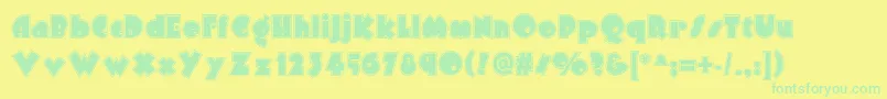 Saiba mais sobre a fonte Arbuckleinlinenf Fonte Arbuckleinlinenf – fontes verdes em um fundo amarelo