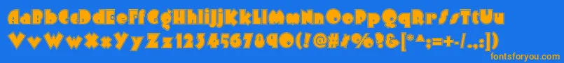 Arbuckleinlinenf Font – Orange Fonts on Blue Background