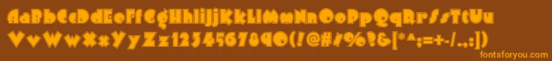 Arbuckleinlinenf Font – Orange Fonts on Brown Background