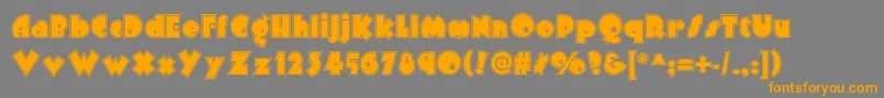 Arbuckleinlinenf Font – Orange Fonts on Gray Background