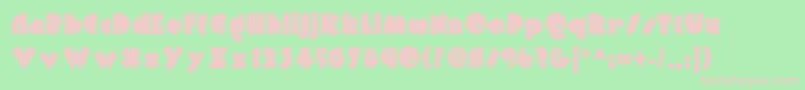 Arbuckleinlinenf Font – Pink Fonts on Green Background