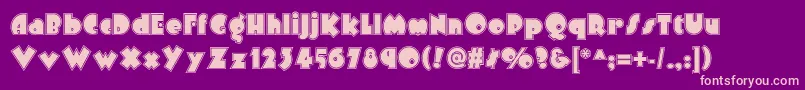 Weitere Informationen zur Arbuckleinlinenf-Schriftart Arbuckleinlinenf-Schriftart – Rosa Schriften auf violettem Hintergrund