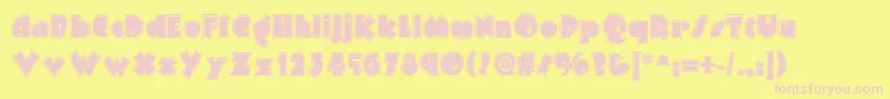 Arbuckleinlinenf Font – Pink Fonts on Yellow Background
