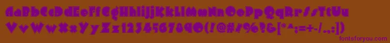 Arbuckleinlinenf Font – Purple Fonts on Brown Background