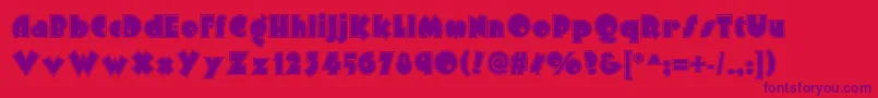 Arbuckleinlinenf Font – Purple Fonts on Red Background