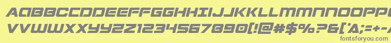 フォントStardustersemital – 黄色の背景に灰色の文字