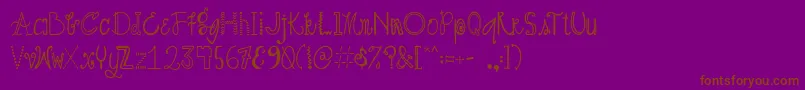 AustiebostCrazyDays Font – Brown Fonts on Purple Background