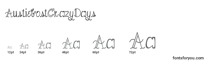AustiebostCrazyDays Font Sizes