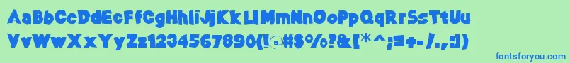 Baltargaunt Font – Blue Fonts on Green Background