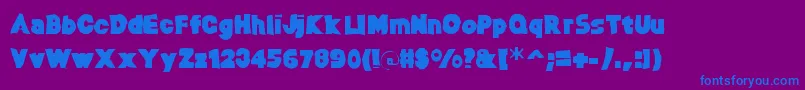 Baltargaunt-fontti – siniset fontit violetilla taustalla