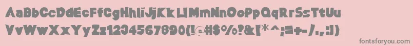 フォントBaltargaunt – ピンクの背景に灰色の文字