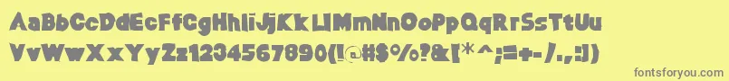 Baltargaunt-Schriftart – Graue Schriften auf gelbem Hintergrund