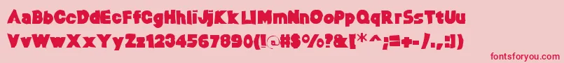 Baltargaunt Font – Red Fonts on Pink Background