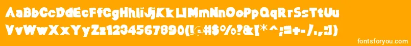 Baltargaunt Font – White Fonts on Orange Background