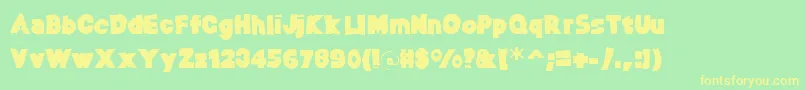 Baltargaunt Font – Yellow Fonts on Green Background