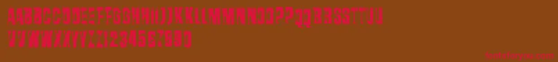 Vtksrasurada Font – Red Fonts on Brown Background