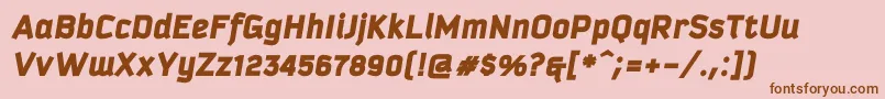 KautivablackprocItalic Font – Brown Fonts on Pink Background