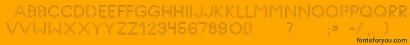 GlyphStitch-Schriftart – Schwarze Schriften auf orangefarbenem Hintergrund