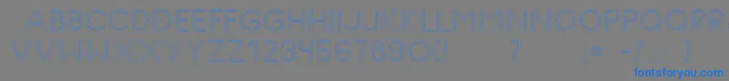 GlyphStitch Font – Blue Fonts on Gray Background