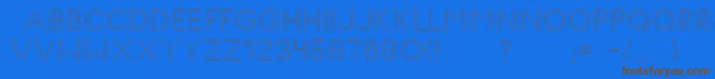 GlyphStitch Font – Brown Fonts on Blue Background