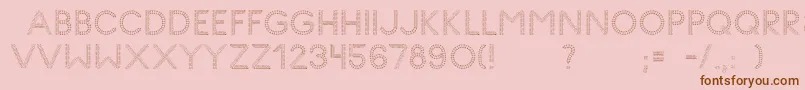 GlyphStitch Font – Brown Fonts on Pink Background