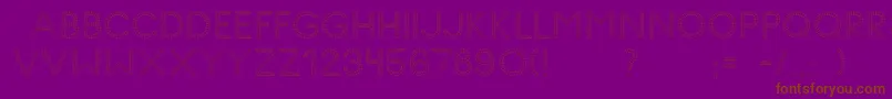 GlyphStitch-Schriftart – Braune Schriften auf violettem Hintergrund