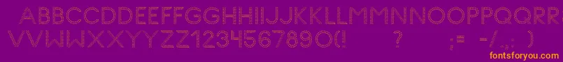 fuente GlyphStitch – Fuentes Naranjas Sobre Fondo Morado