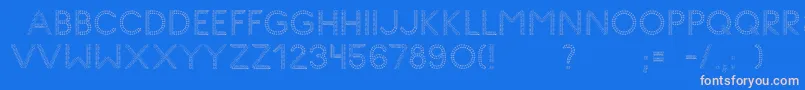 GlyphStitch Font – Pink Fonts on Blue Background