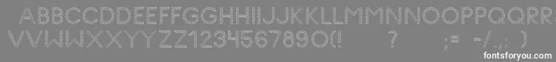 GlyphStitch Font – White Fonts on Gray Background