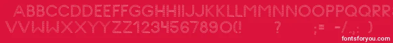 GlyphStitch Font – White Fonts on Red Background