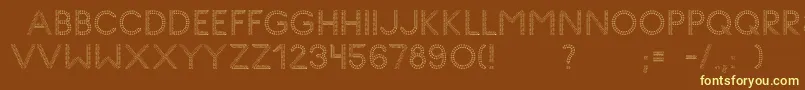 GlyphStitch Font – Yellow Fonts on Brown Background