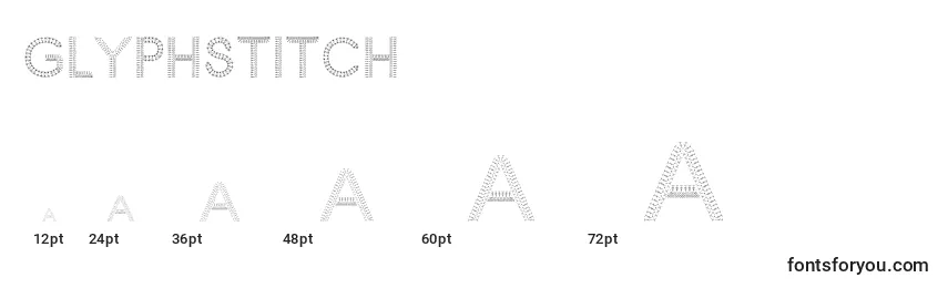 Размеры шрифта GlyphStitch