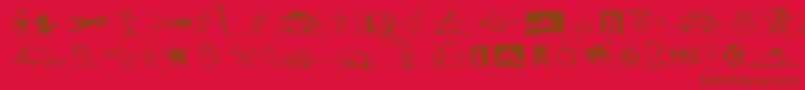 PfkidstuffRegular Font – Brown Fonts on Red Background