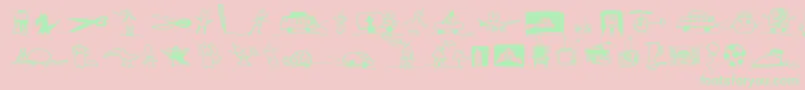 PfkidstuffRegular Font – Green Fonts on Pink Background