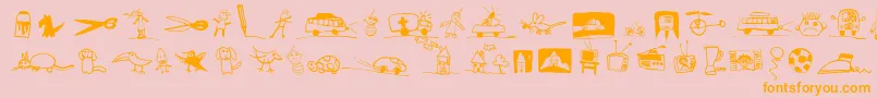 PfkidstuffRegular Font – Orange Fonts on Pink Background