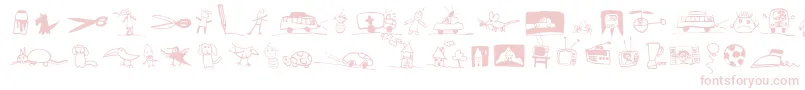 PfkidstuffRegular Font – Pink Fonts on White Background