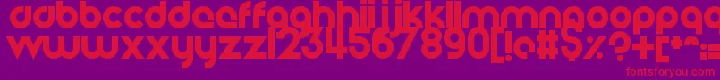 フォントHelloAngel – 紫の背景に赤い文字
