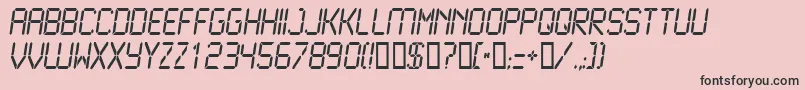 Lcd2n Font – Black Fonts on Pink Background