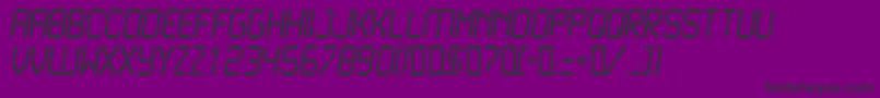 Lcd2n Font – Black Fonts on Purple Background