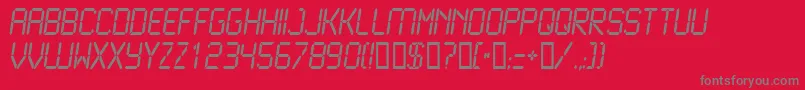 Lcd2n Font – Gray Fonts on Red Background