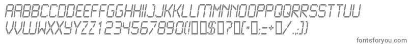 Lcd2n Font – Gray Fonts on White Background