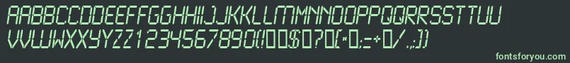 Lcd2n Font – Green Fonts on Black Background