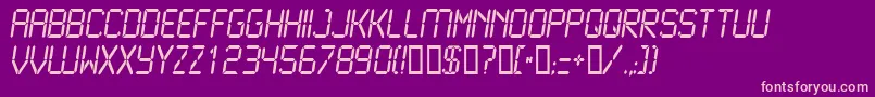 Lcd2n Font – Pink Fonts on Purple Background